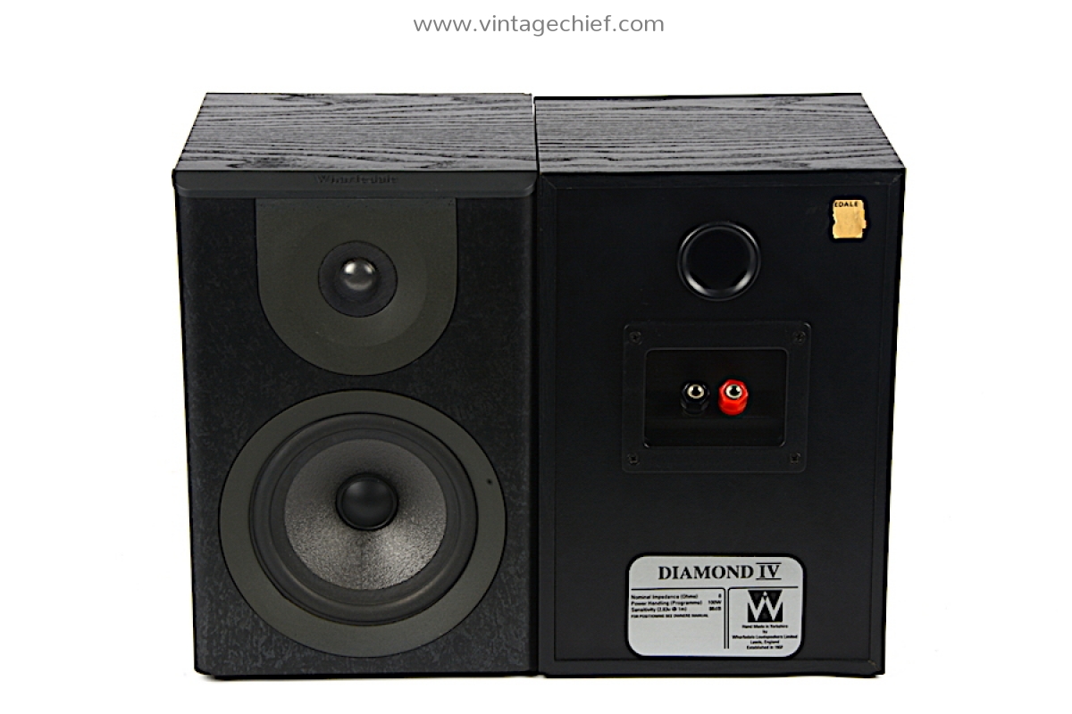 Wharfedale Diamond IV Speakers + Speaker Grills | Vintage | 2-Way