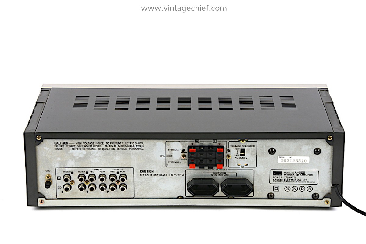 Sansui A-505 Integrated Stereo Amplifier | Stereo | Phono Sansui A-505 Integrated Stereo Amplifier | Stereo | Phono