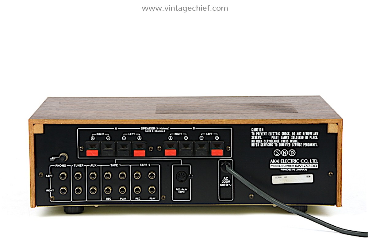 Akai AM2200 Amplifier Wooden Case Vintage Phono Stereo