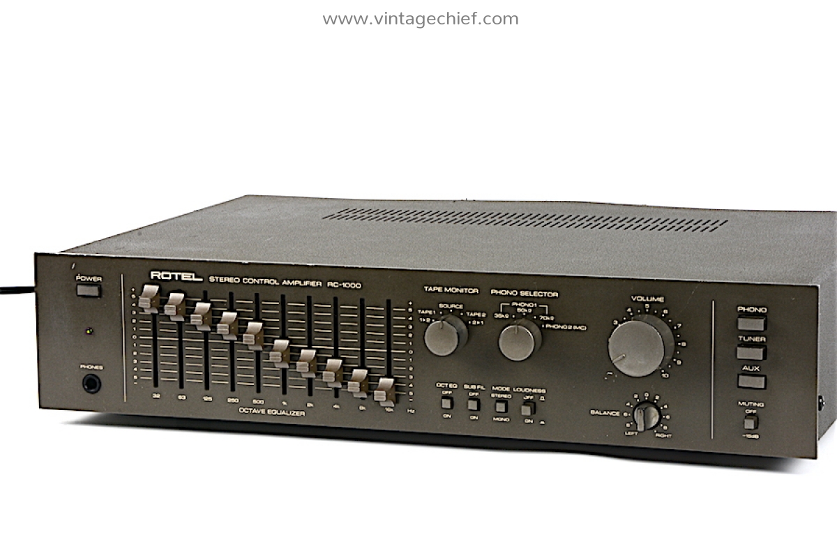 Rotel RC-1000 Preamplifier | Built-in 10 Band Octave Equalizer | 2
