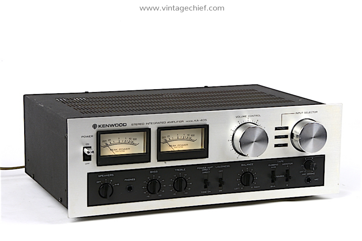 Kenwood KA-405 Amplifier | VU Meters | 2 x 55 Watt | Vintage
