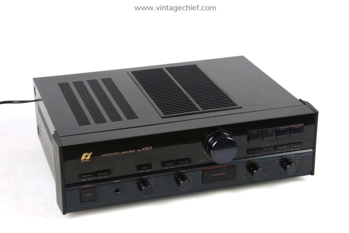 Sansui AU-X501 Amplifier | Phono MM MC | 2 x 80 Watt | High Gloss