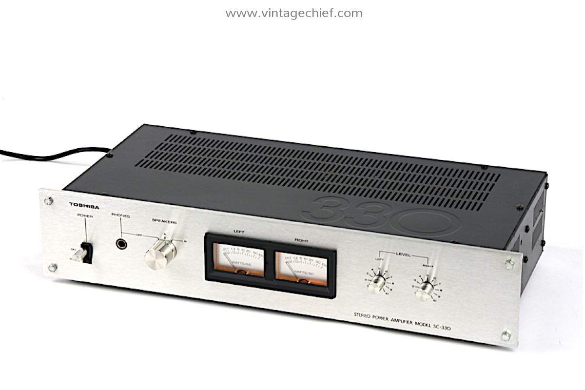 Toshiba SC-330 Power Amplifier | VU Meters | Stereo | Vintage