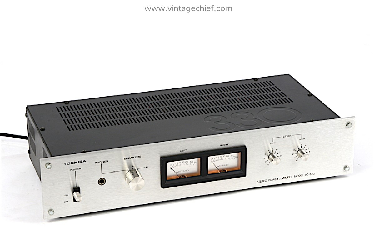 Toshiba SC-330 Power Amplifier | VU Meters | Stereo | Vintage