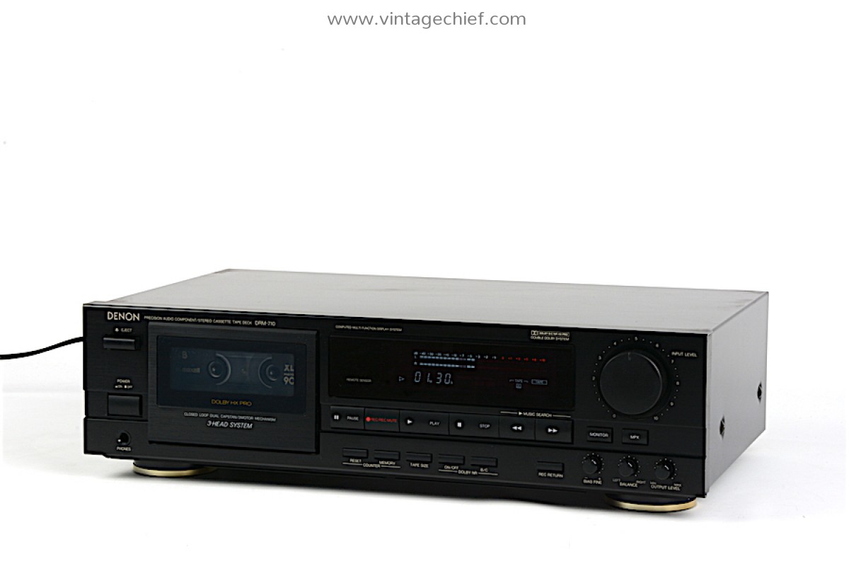 Denon DRM-710 3-Head Cassette Deck | Black | Denon Tape Deck