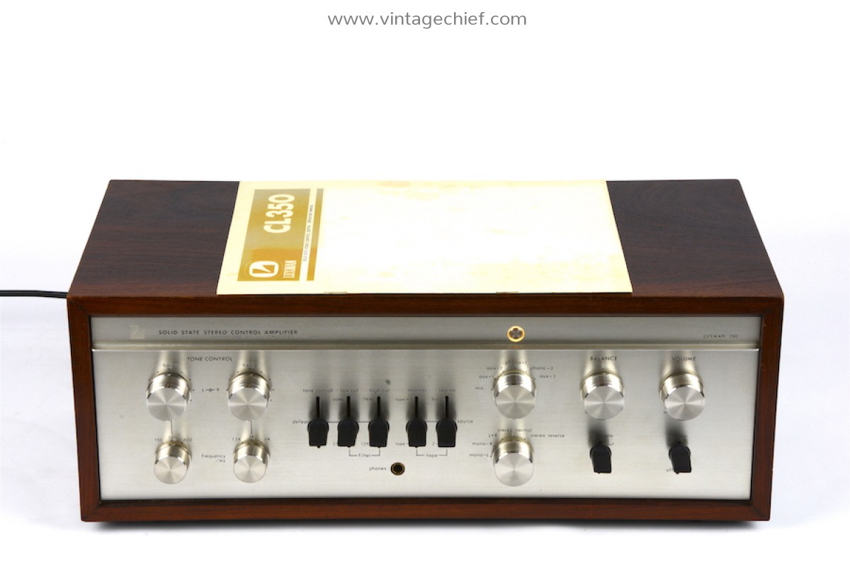 【カタログ付き】LUXMAN CL350 プリアンプ High End Luxman CL-350 Preamplifier + Manual | Wooden Case