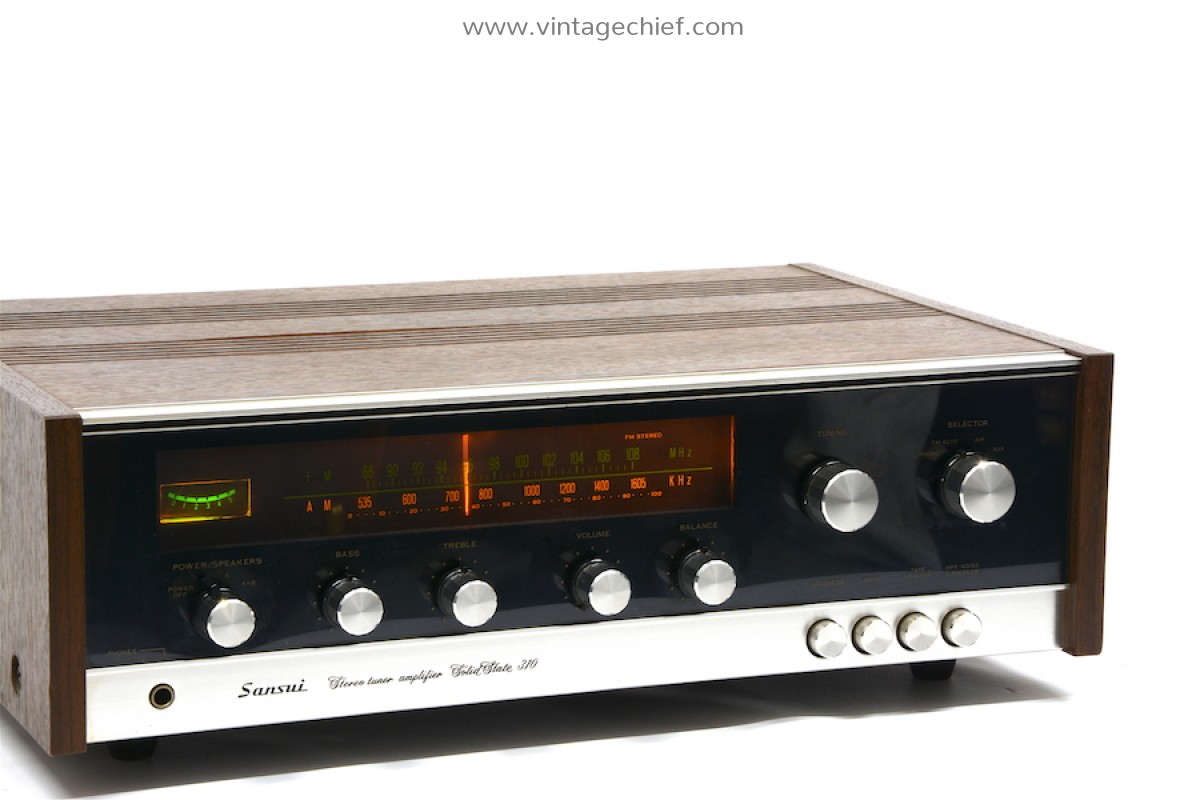 Sansui Solid State 310 Stereo Receiver | Serviced | Wooden Case | Vintage |  Phono