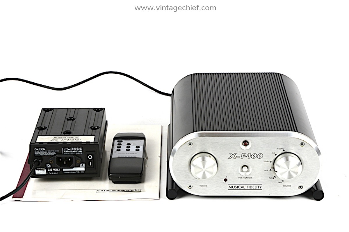 High End Musical Fidelity X P100 Class A Stereo Preamplifier Remote Control Power Supply Unit
