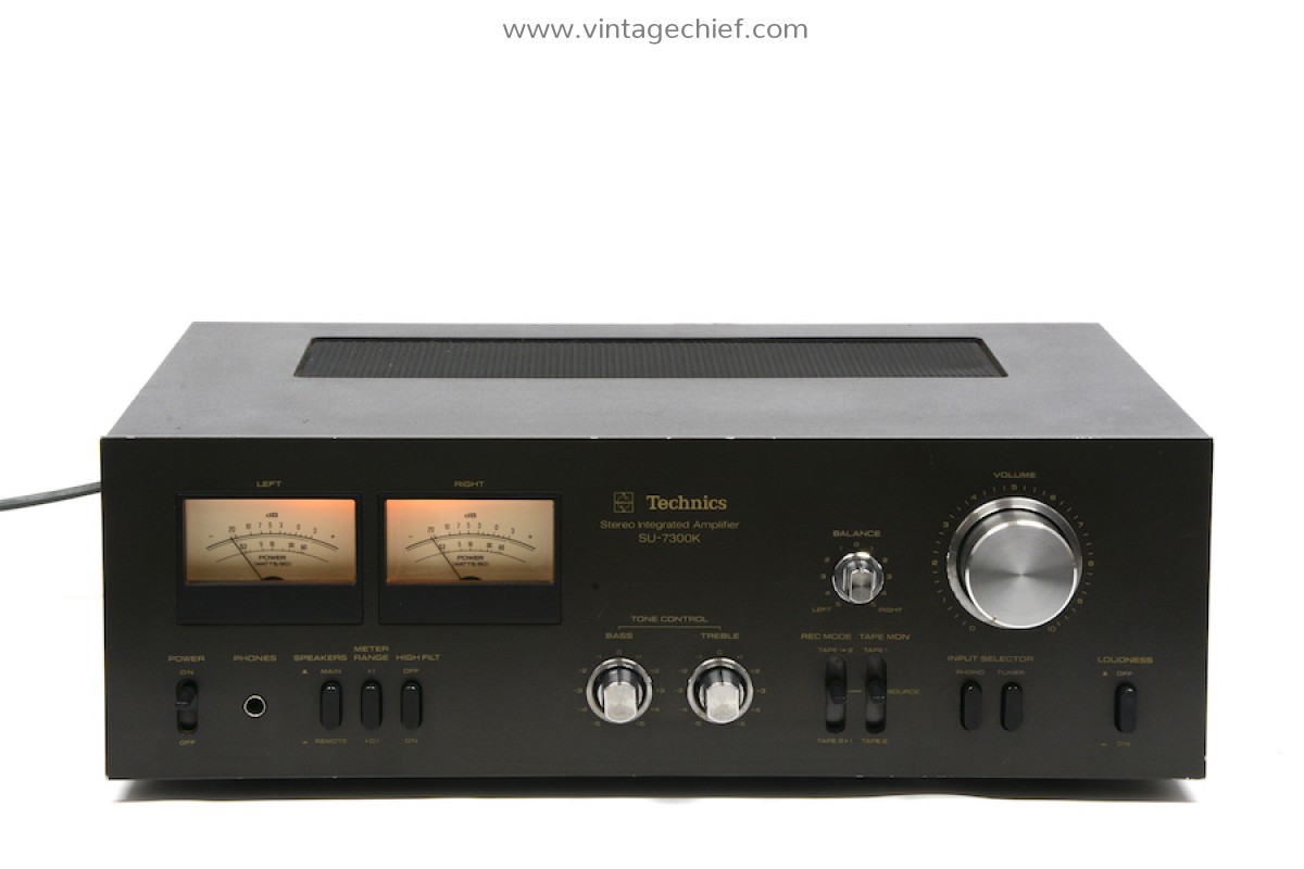 Technics Su 7300k Stereo Amplifier Vu Meters Phono Vintage