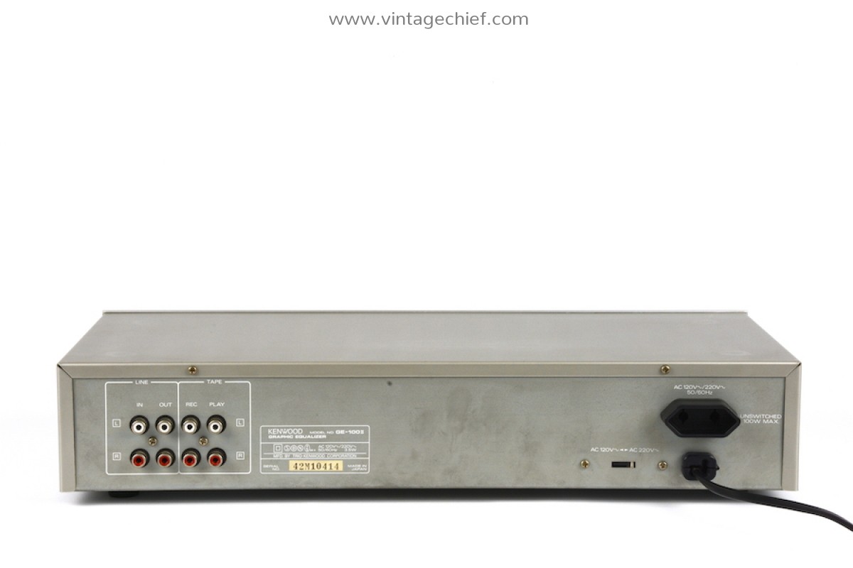 Kenwood GE100 II 10 Band Stereo Graphic Equalizer Silver Vintage