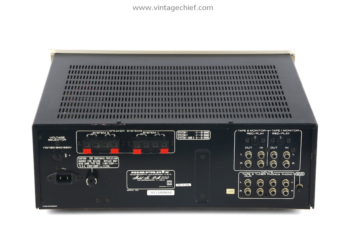 Vintage Marantz PM500 Stereo Amplifier Red LED Power Indicators