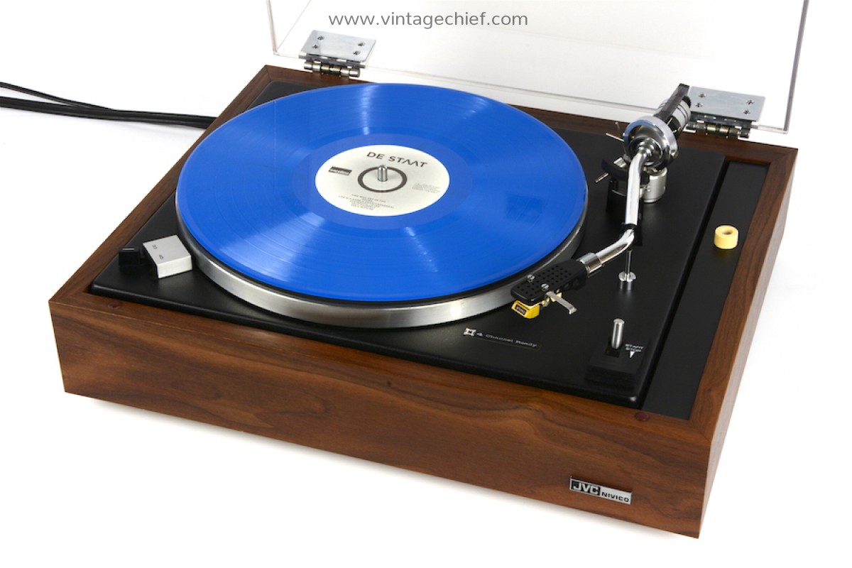 Vintage JVC Nivico SRP-473E Auto-Stop Turntable + Dust Cover +
