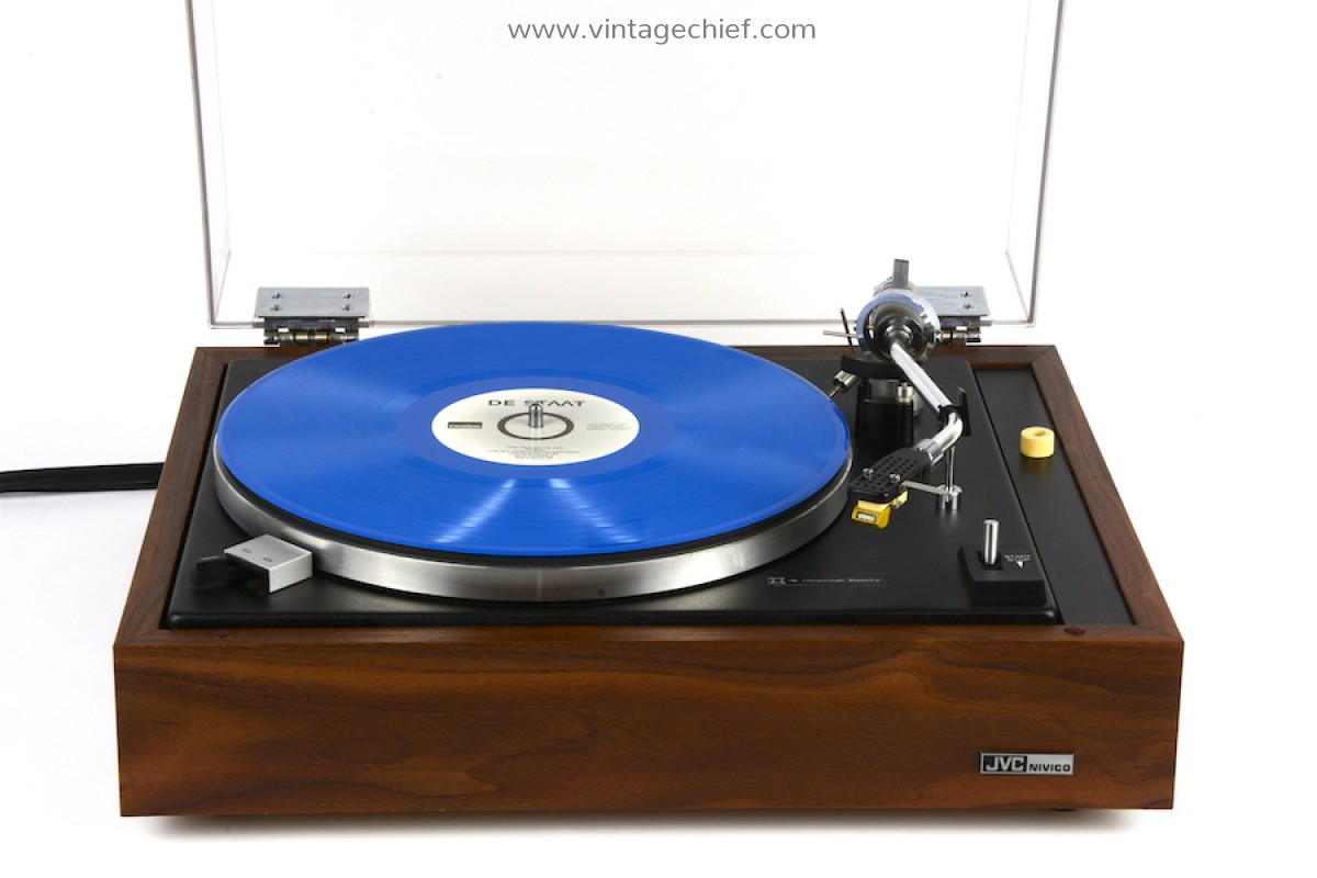 Vintage JVC Nivico SRP-473E Auto-Stop Turntable + Dust Cover +
