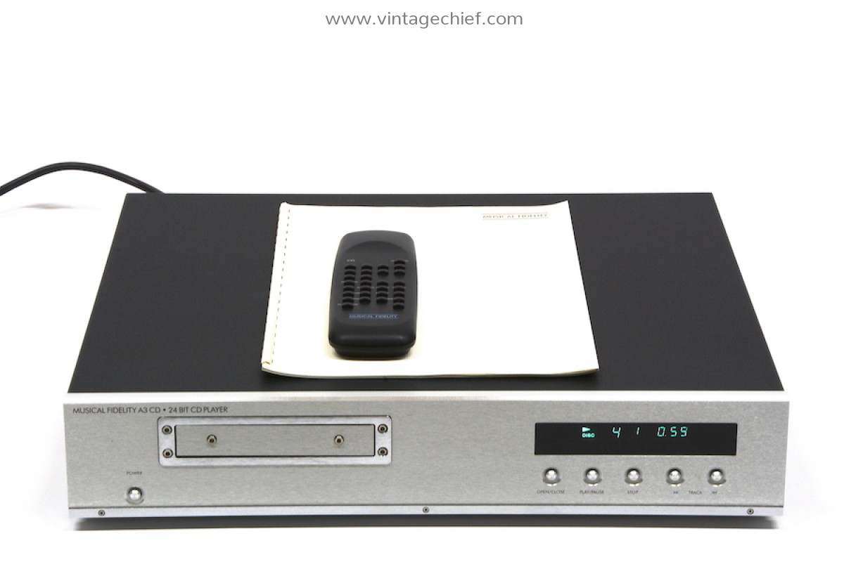 High End Musical Fidelity A3 CD Player + Box + Remote Control + Manual 24 BIT CD Player