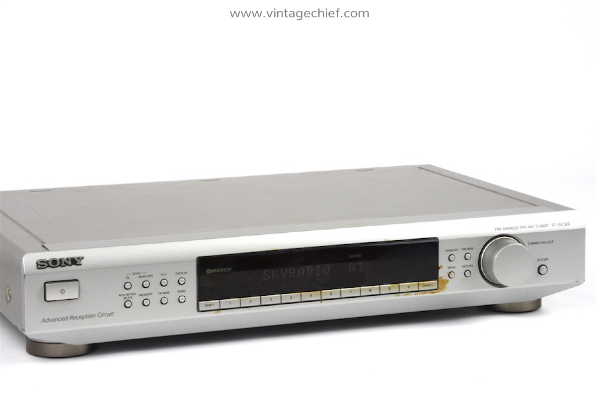Silver Sony ST-SE520 FM AM RDS Tuner | HiFi | Sony Radio | 30 Presets
