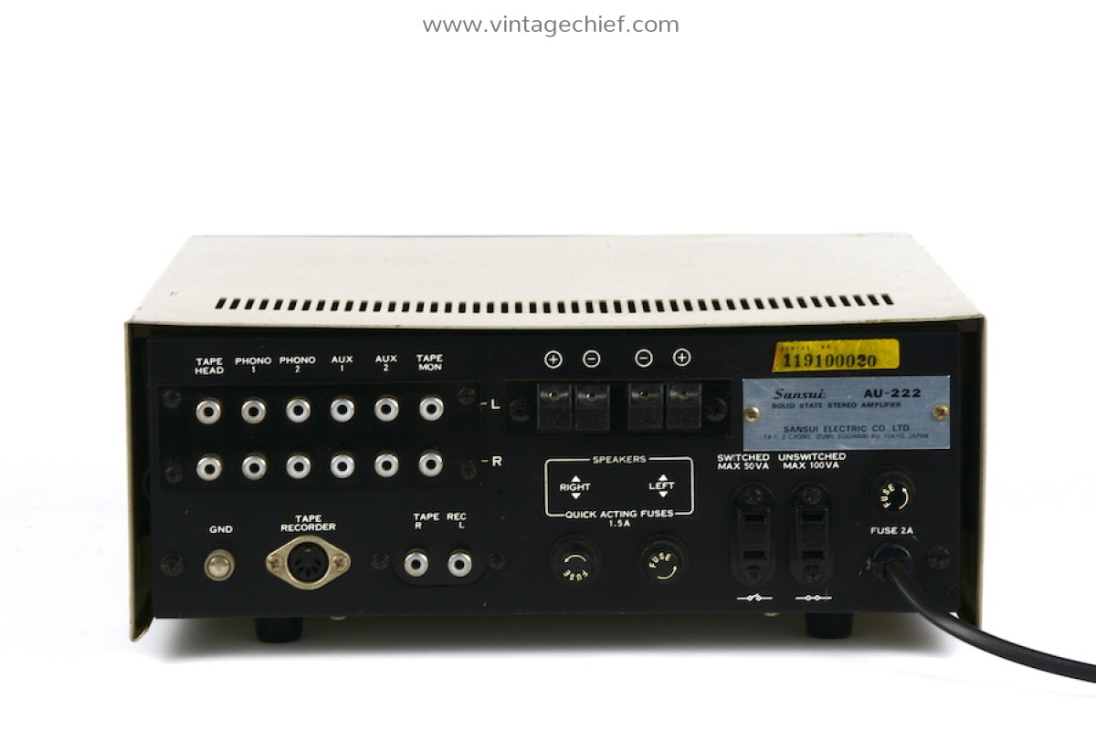 Vintage Sansui AU-222 Amplifier | Phono | Black | Stereo