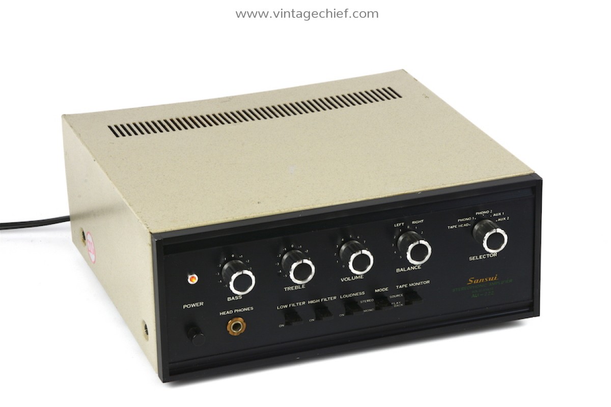 Vintage Sansui AU-222 Amplifier | Phono | Black | Stereo