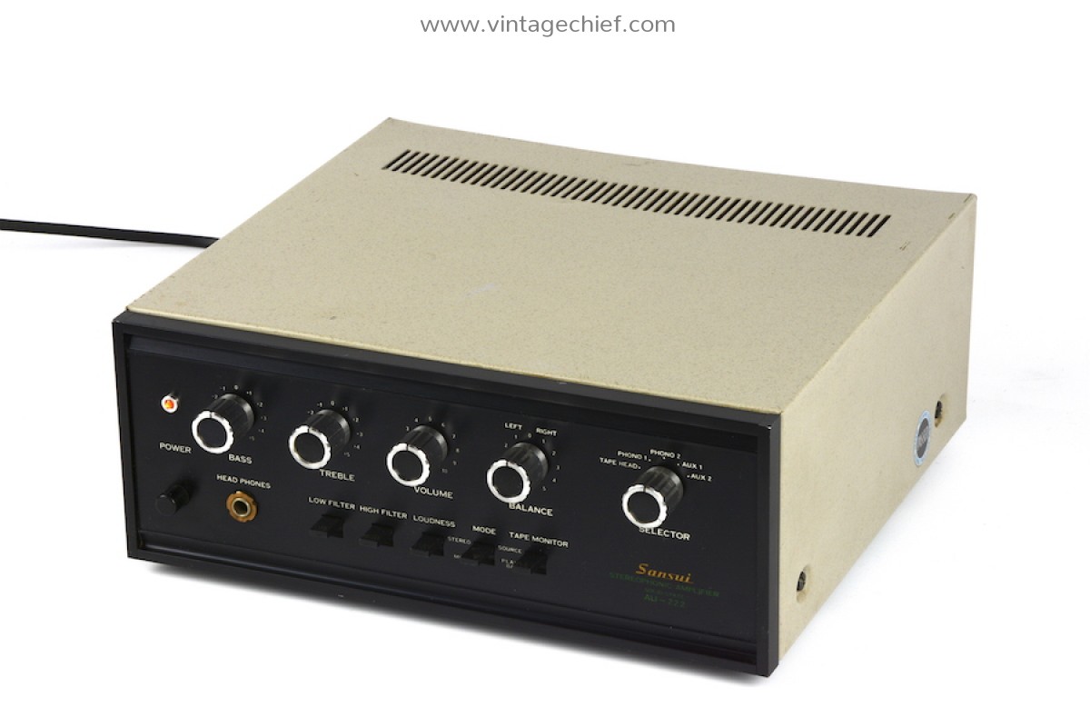 Vintage Sansui AU-222 Amplifier | Phono | Black | Stereo