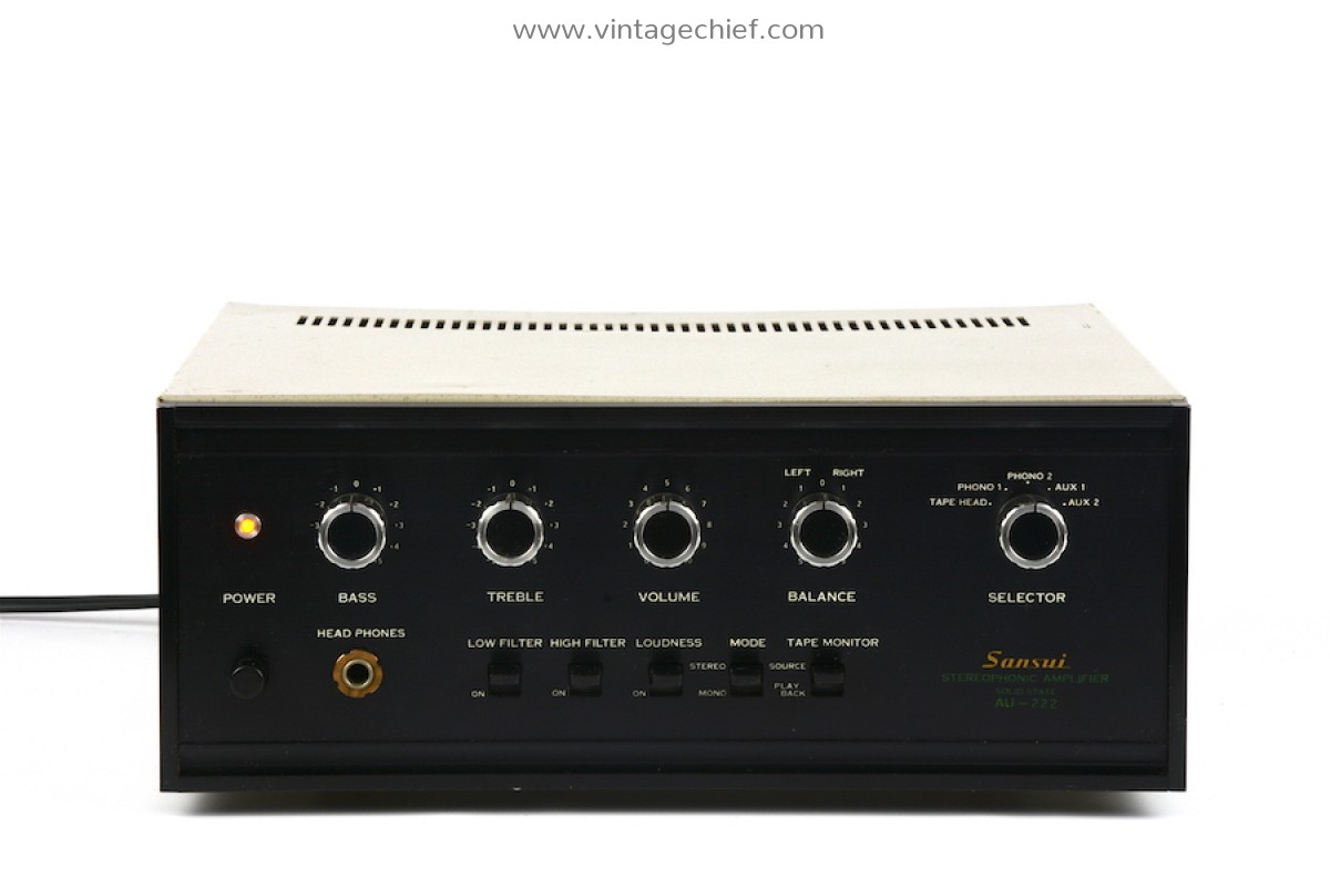 Vintage Sansui AU-222 Amplifier | Phono | Black | Stereo
