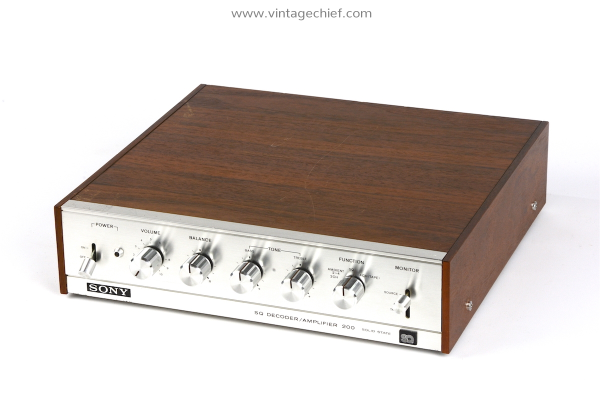 Sony SQA-200 Stereo Quadraphonic Decoder Amplifier | Wooden