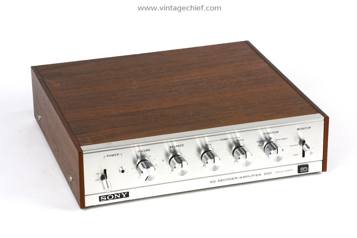 Sony SQA-200 Stereo Quadraphonic Decoder Amplifier | Wooden Case