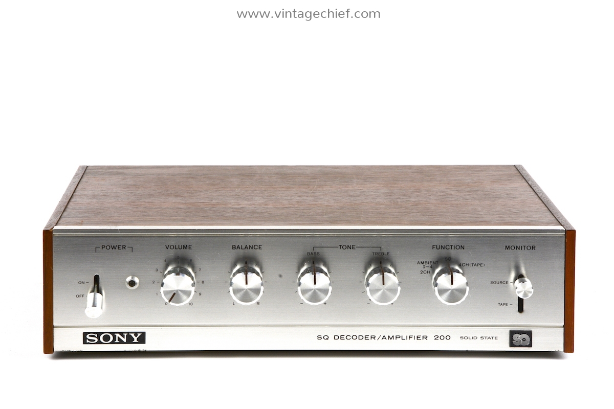 Sony SQA-200 Stereo Quadraphonic Decoder Amplifier | Wooden