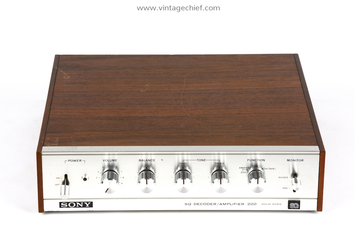 お得セット Sony SQA-200 Stereo Quadraphonic Decoder Amplifier | Wooden アンプ
