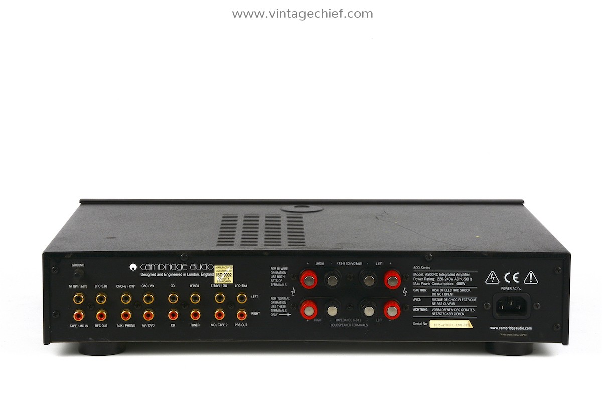 Cambridge Audio A500 Amplifier + SRC01 Remote Control 2 x 65 Watt
