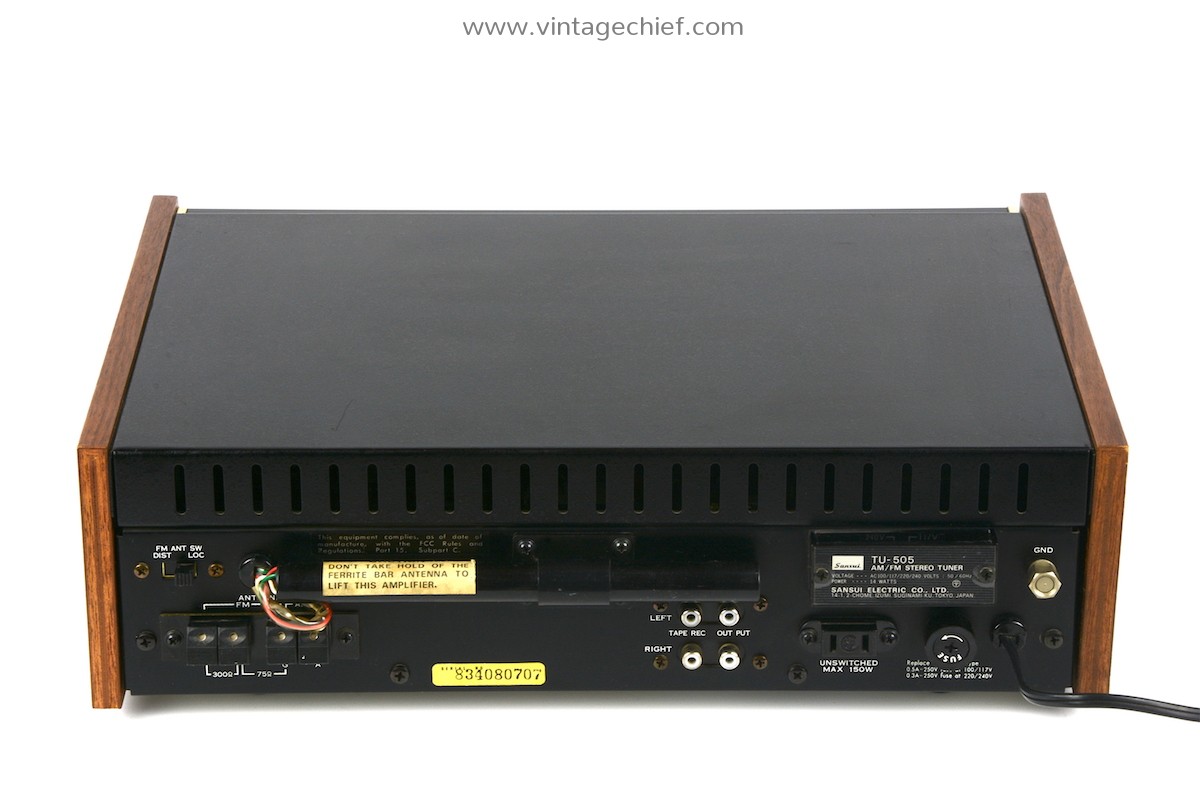 Vintage Sansui TU-505 FM AM Tuner | Black | Including Wooden