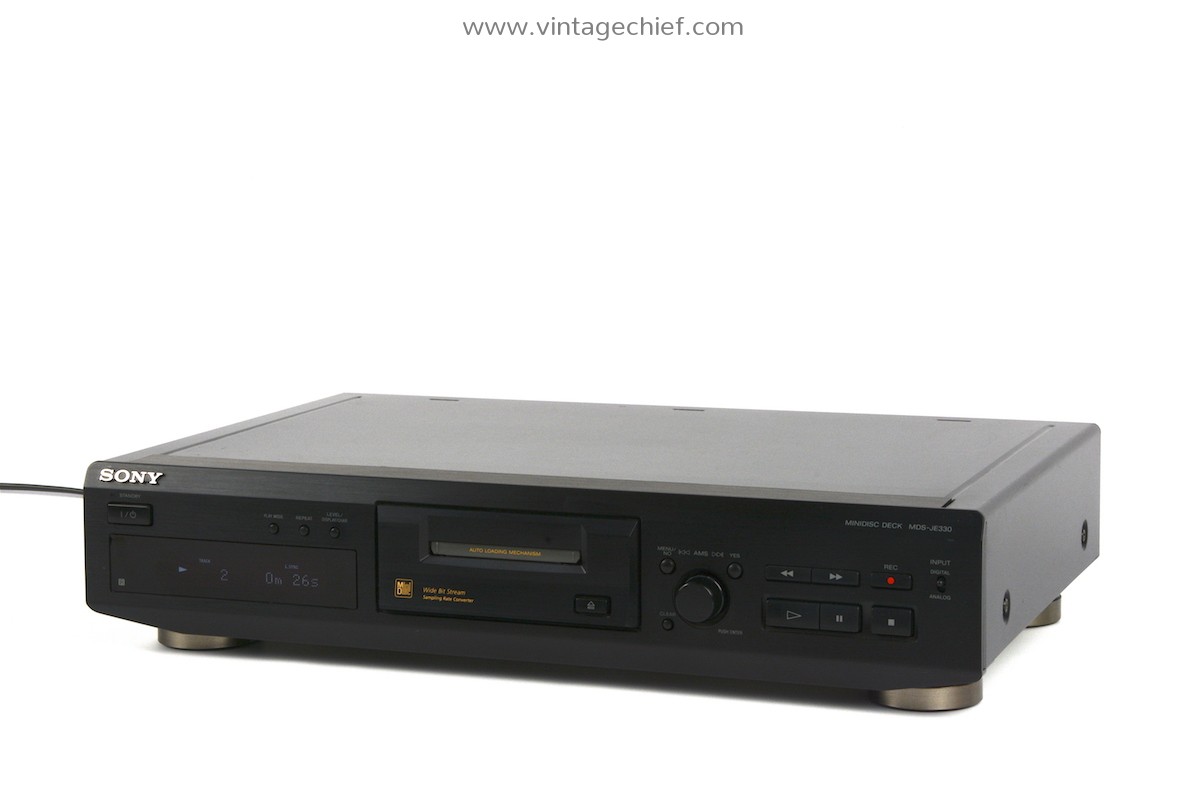Sony MDS-JE330 MiniDisc Recorder + 3 Sealed Sony MiniDiscs