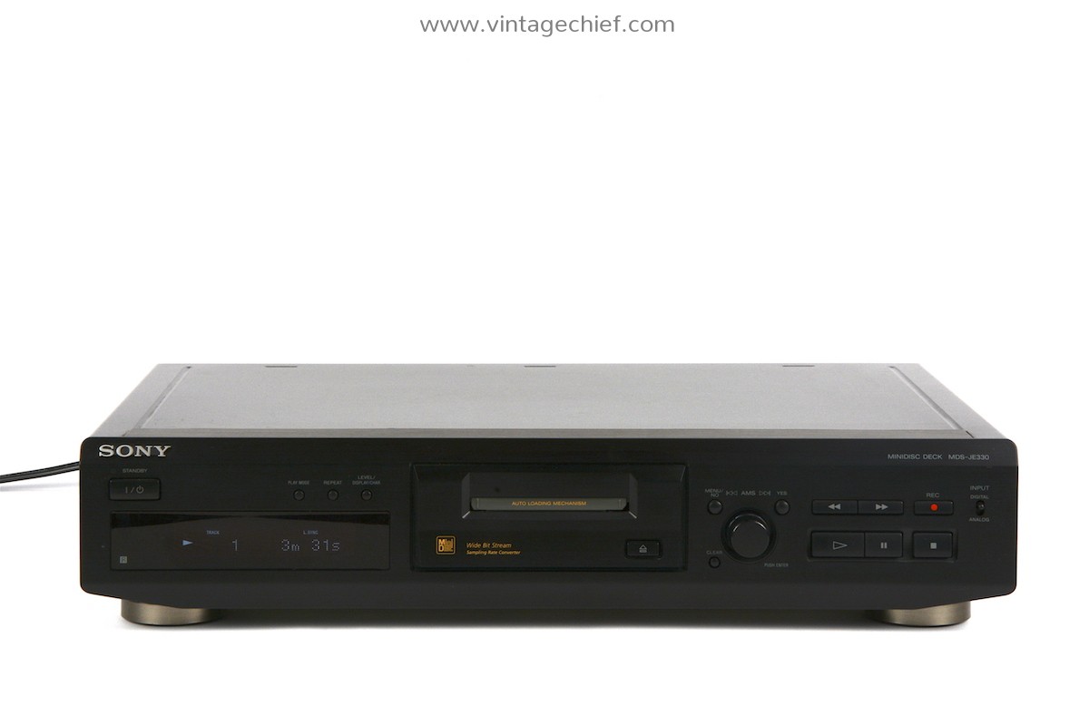Sony MDS-JE330 MiniDisc Recorder + 3 Sealed Sony MiniDiscs