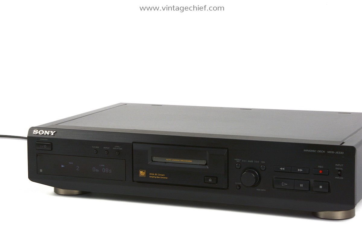 Sony MDS-JE330 MiniDisc Recorder + 3 Sealed Sony MiniDiscs
