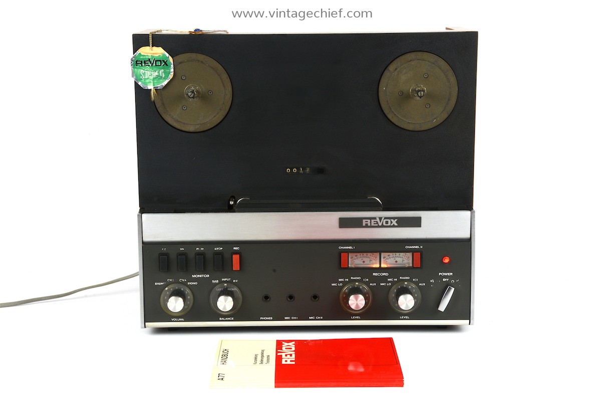Serviced Revox A77 MKIII 4-Track Tape Recorder + Dust Cover + Manual, Revox A-77