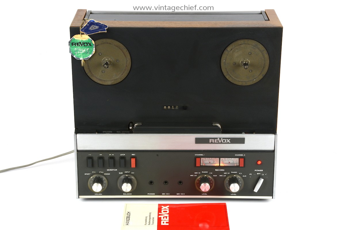Serviced Revox A77 MKIII 4-Track Tape Recorder + Dust Cover + Manual, Revox  A-77