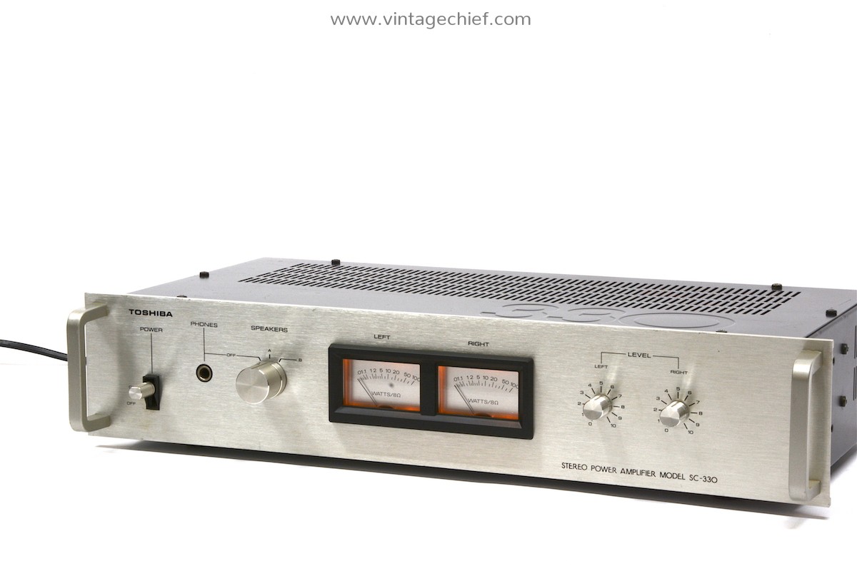 Toshiba SC-330 Power Amplifier | VU Meters | Stereo | Vintage