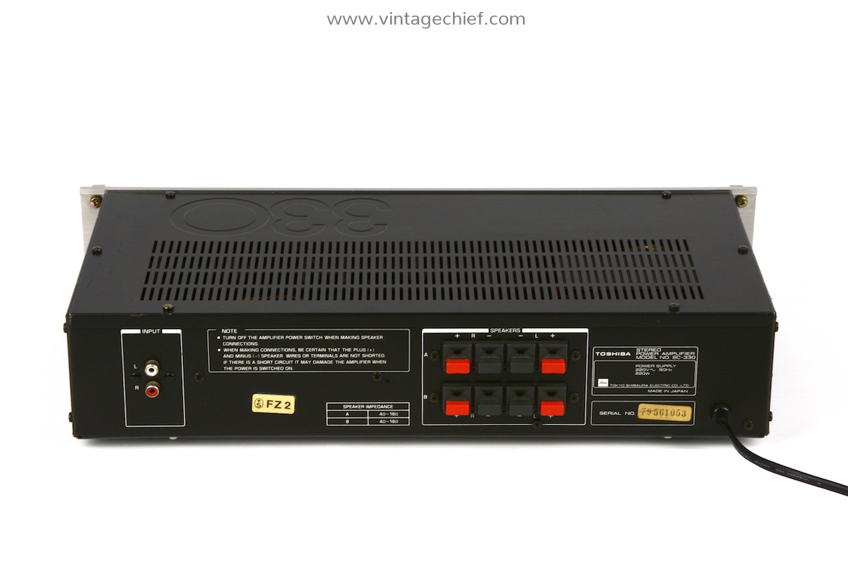 Toshiba SC-330 Power Amplifier | VU Meters | Stereo