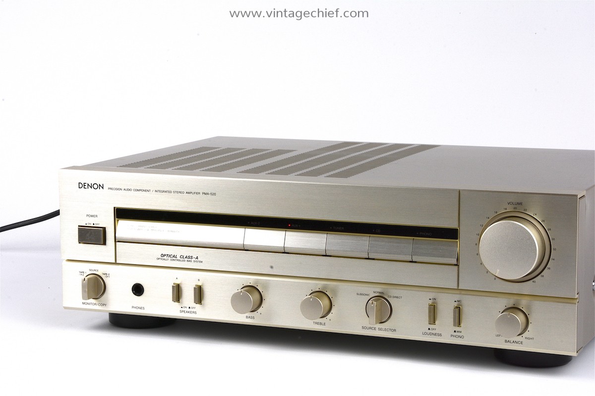 Denon PMA-520 Amplifier | Optical Class A | Phono | Champagne