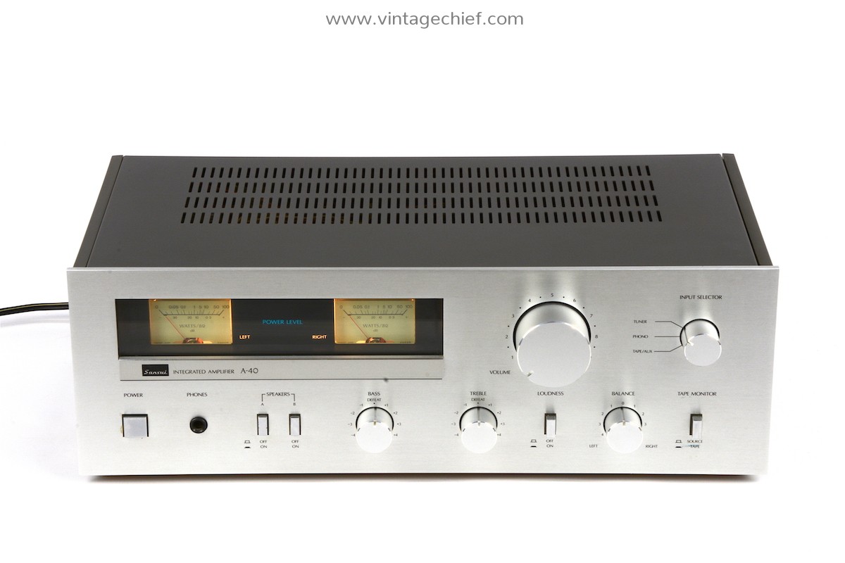 Sansui A-40 Amplifier | VU Meters | Serviced | Vintage | Phono