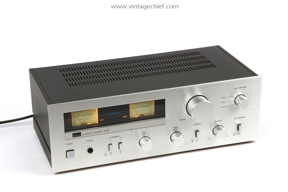 Sansui A-40 Amplifier | VU Meters | Serviced | Vintage | Phono