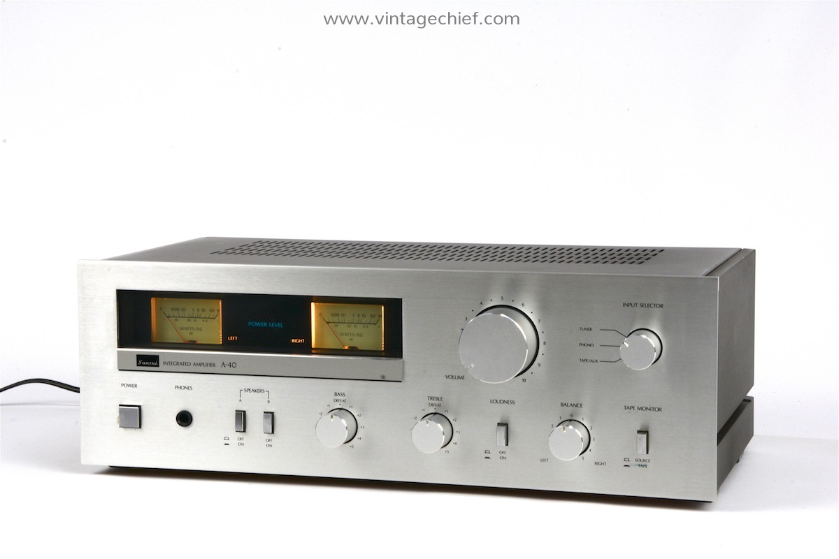 Sansui A-40 Amplifier | VU Meters | Serviced | Vintage | Phono