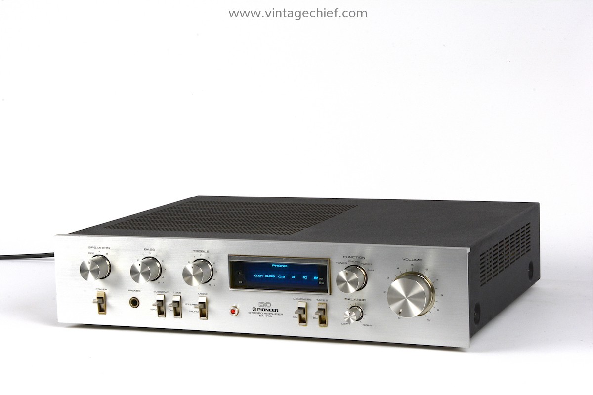 Pioneer ステレオアンプ Model SA-710 電化製品 オーディオ Pioneer SA-710 Amplifier | Blue Line Series | Phono | 2 x 65