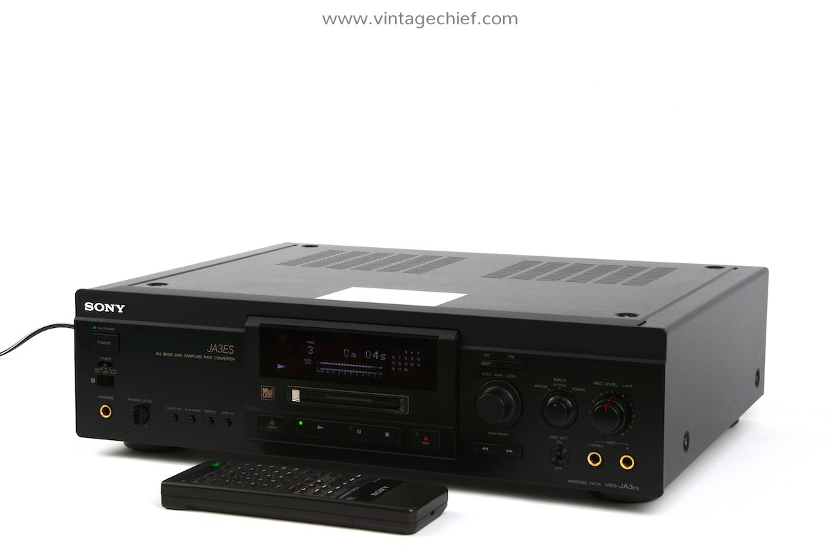 High End Sony MDS-JA3ES MiniDisc Recorder + Remote Control