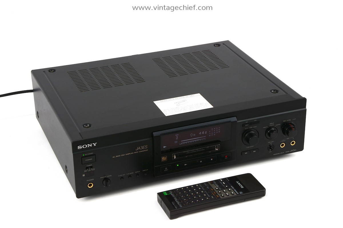High End Sony MDS-JA3ES MiniDisc Recorder + Remote Control | Sony