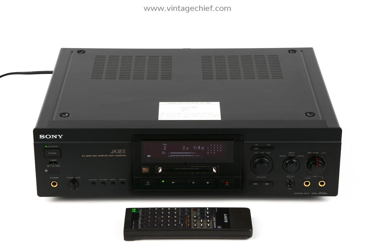 High End Sony MDS-JA3ES MiniDisc Recorder + Remote Control