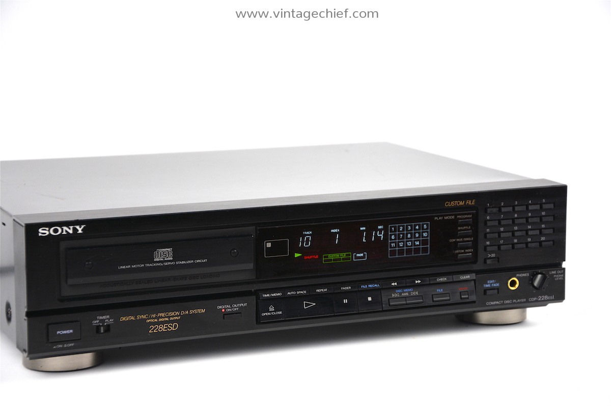 High End Sony Cdp 228esd Cd Player Sony Es Cdplayer Vintage Audio