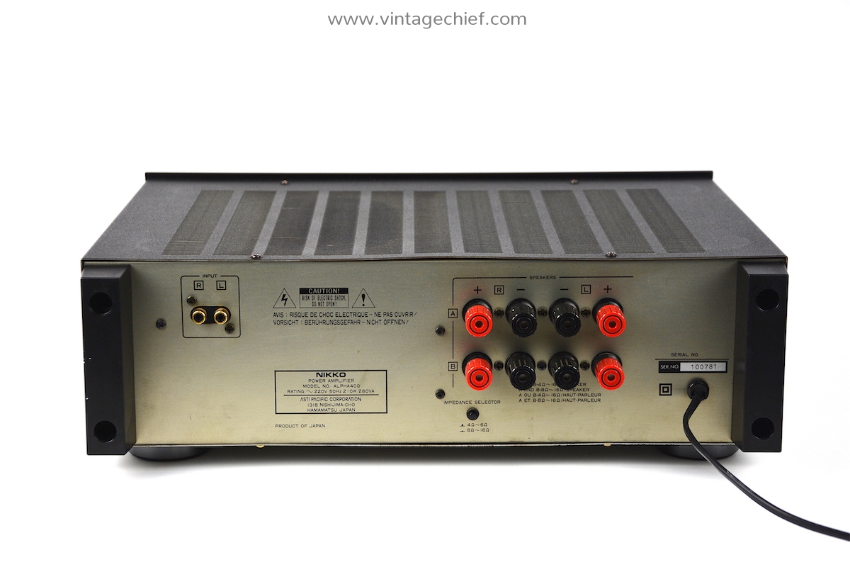 High End Nikko Alpha 400 Stereo Power Amplifier | 2 x 120 Watt