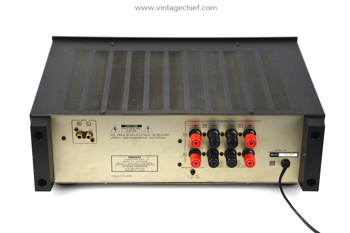 High End Nikko Alpha 400 Stereo Power Amplifier | 2 x 120 Watt