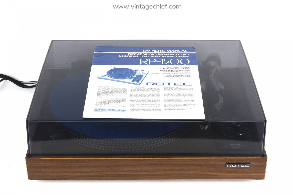 High end Rotel RP-1500 Turntable + Original Manual + Original Dust ...