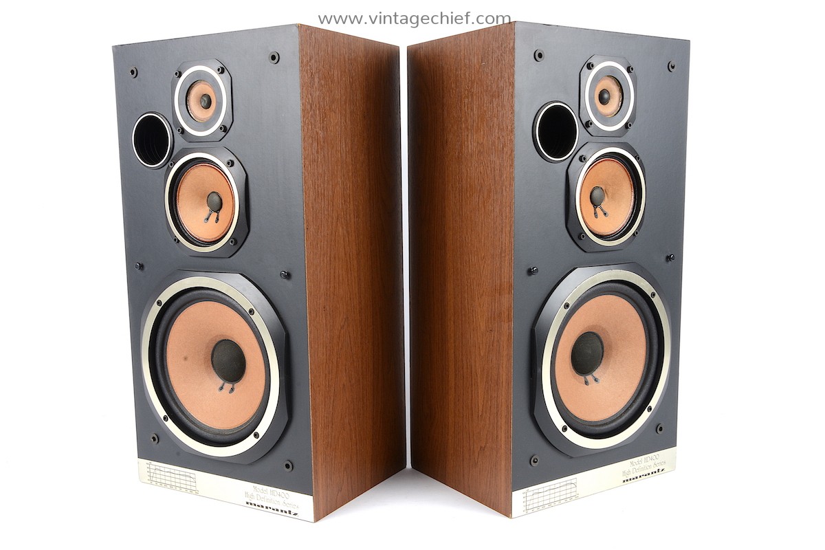 Vintage Marantz HD400 Speakers Speaker Grills Pair Marantz