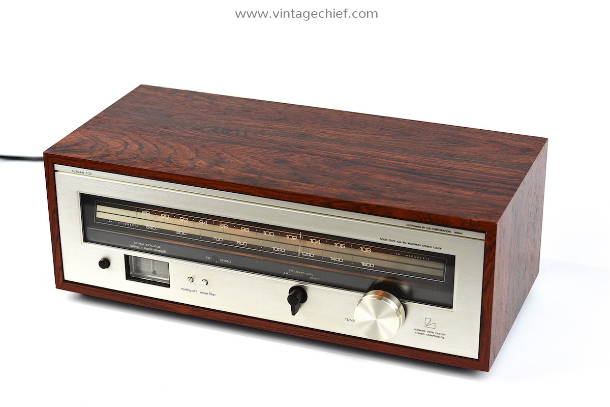 Luxman T-33 FM AM Tuner | Serviced | Wooden Case | Vintage